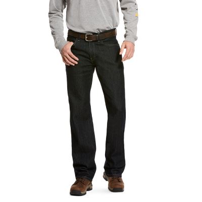 Ariat Work: Rebar M4 Low Rise DuraStretch Basic Boot Cut Pantalones Vaqueros Hombre - Negras (ECMXR1